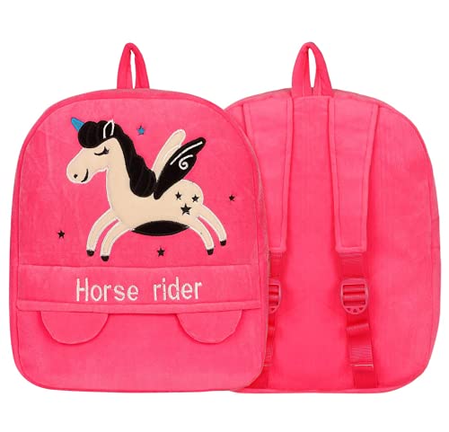 blue tree Cute Kids Backpack Toddler Bag Plush Animal Cartoon Mini Travel Bag for Baby Girl Boy 1-6 Years (Horse Rider) (Rani) - Image 4