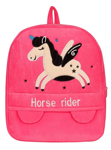 blue tree Cute Kids Backpack Toddler Bag Plush Animal Cartoon Mini Travel Bag for Baby Girl Boy 1-6 Years (Horse Rider) (Rani) - Image 2