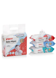 Baby Wipes Pigeon 100 %  Pure Water Promo Pack 1 + 1 Free