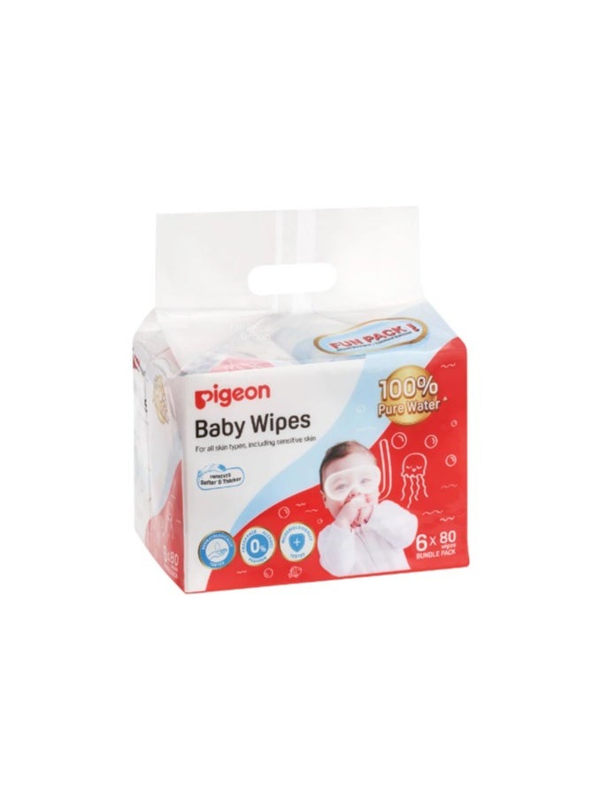 pigeon - Baby Wipes Pigeon 100 %  Pure Water Promo Pack 1 + 1 Free - Image 1