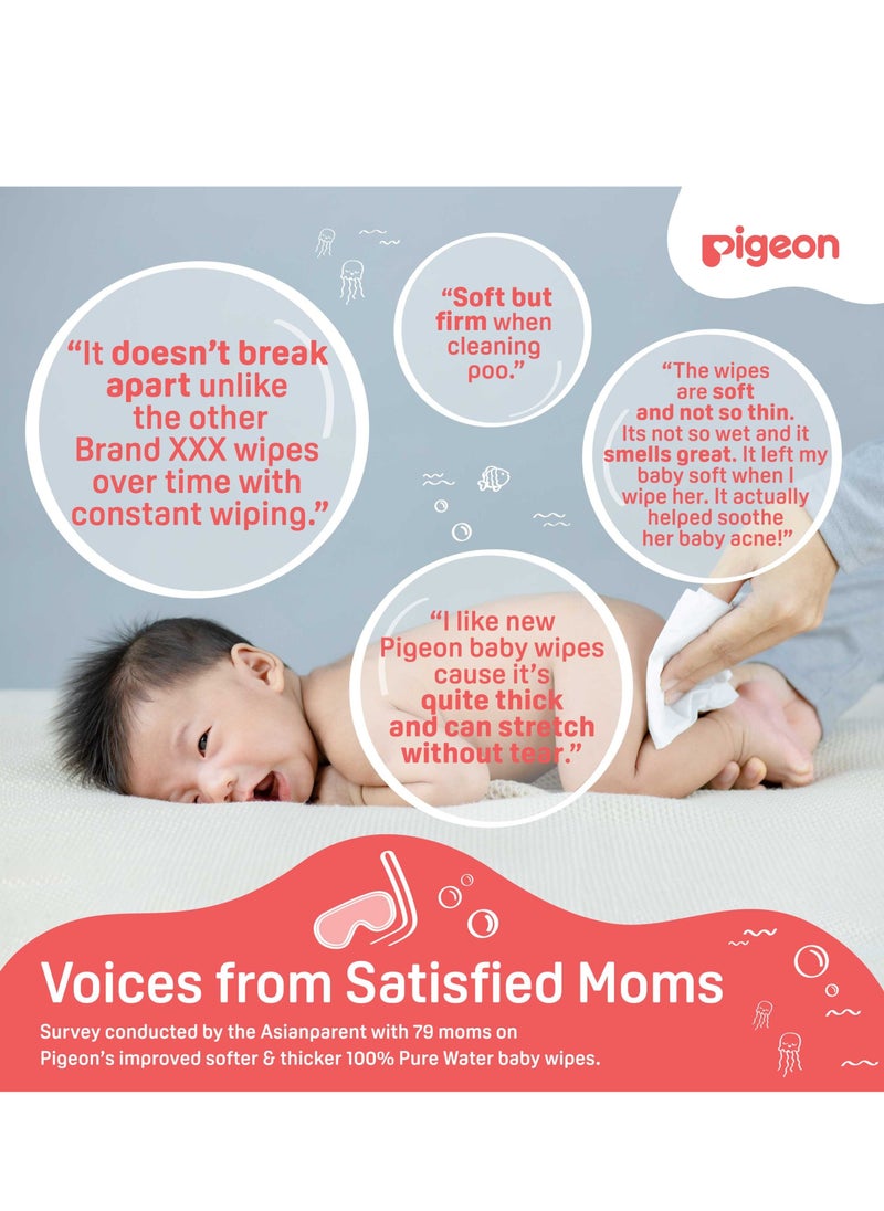 pigeon - Baby Wipes Pigeon 100 %  Pure Water Promo Pack 1 + 1 Free - Image 1