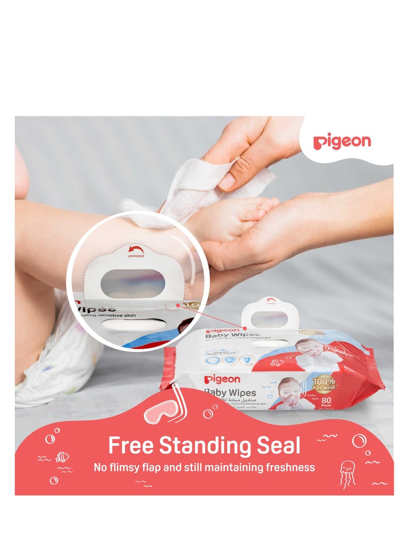 pigeon - Baby Wipes Pigeon 100 %  Pure Water Promo Pack 1 + 1 Free - Image 1