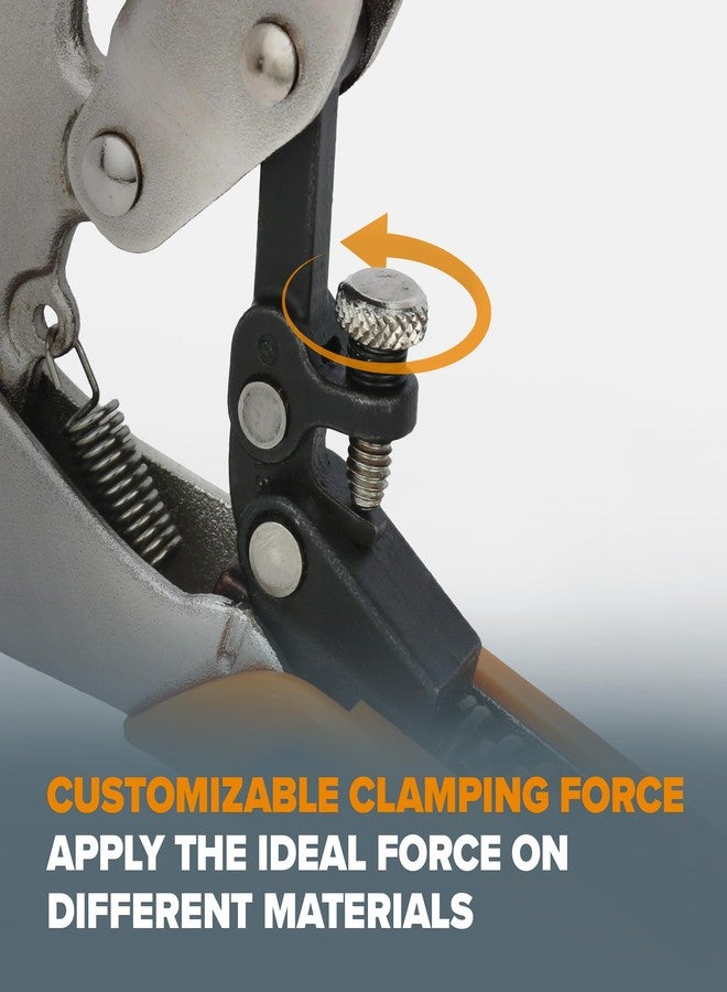 BORA Auto Adjust 3 inch Locking Vise Grip Clamp - Heavy Duty Welding Clamps with Comfortable Grips Perfect C Clamp for Woodworking, Welding, and Metalworking - BR-G060201 - Image 3