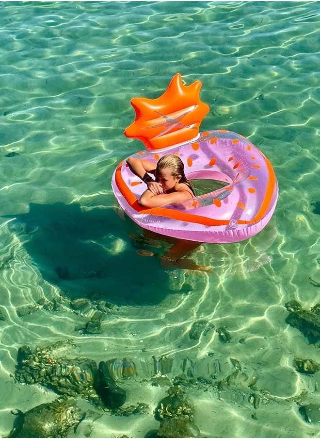 SUNNY LIFE Luxe Tube Pool Ring Strawberry Pink