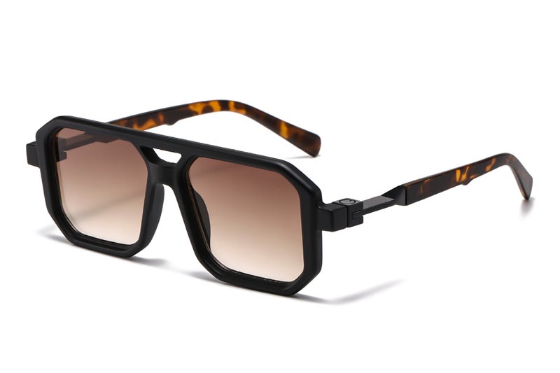 New Retro Literary Double-Beam Square High-End Sunglasses For Women Trendy Versatile Slimming Men'S Sunglasses - Image 1