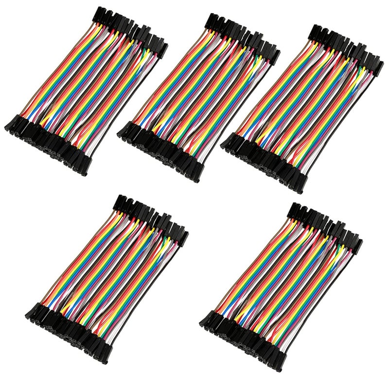 5pcs Colorful 11.5cm Jumper Wires, Copper Wires 40pin F to F Ribbon Cable, Jumper Wire Ribbon, Jumper Wire Cable for Breadboard - Image 1