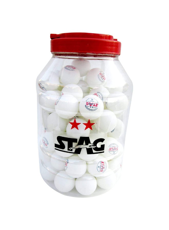 كرة تنس الطاولة 6 قطع ارتداد عالي استدارة متساوية دوران ثابت 2 نجوم لون ابيض 40 ملم TTBA-230