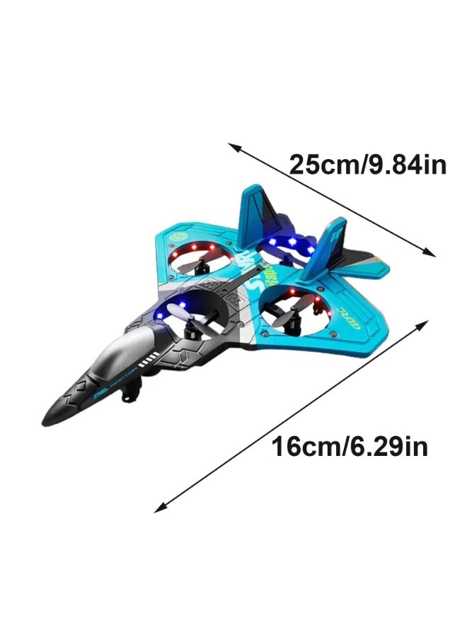 هاهاهاي طائرة V17 Jet Fighter RC - جاهزة للطيران! طائرة بدون طيار مثيرة مضادة للتصادم مع استشعار الجاذبية ، لفة 360 درجة ، مصابيح LED باردة - 2 بطاريات متضمنة للأطفال والمراهقين والكبار  - Image 4
