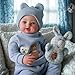 BABESIDE Realistic Reborn Baby Dolls Boy  Ailsa 17 Inch Lifelike Newborn Baby Doll Handmade Real Life Baby Dolls Reborn Doll with Soft Cloth Body Gift Toys for Kids Age 3 - Image 4