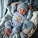 BABESIDE Realistic Reborn Baby Dolls Boy  Ailsa 17 Inch Lifelike Newborn Baby Doll Handmade Real Life Baby Dolls Reborn Doll with Soft Cloth Body Gift Toys for Kids Age 3 - Image 2