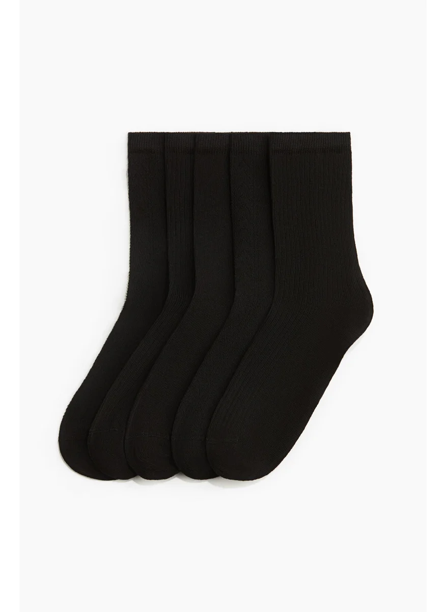 H&M 5-Pack Rib-Knit Socks