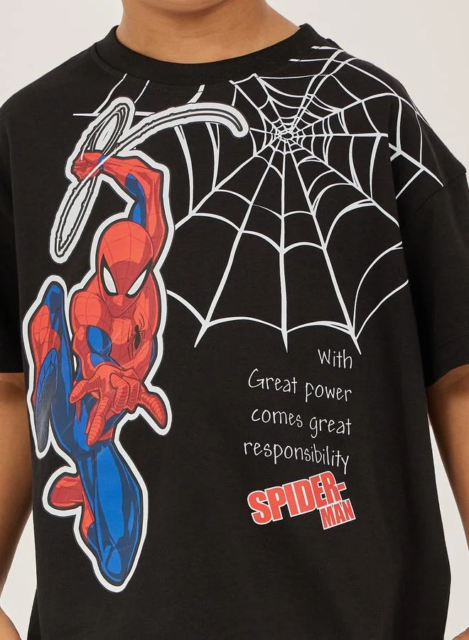 Styli Styli Spider Man Printed Short Sleeve Oversized T-Shirt