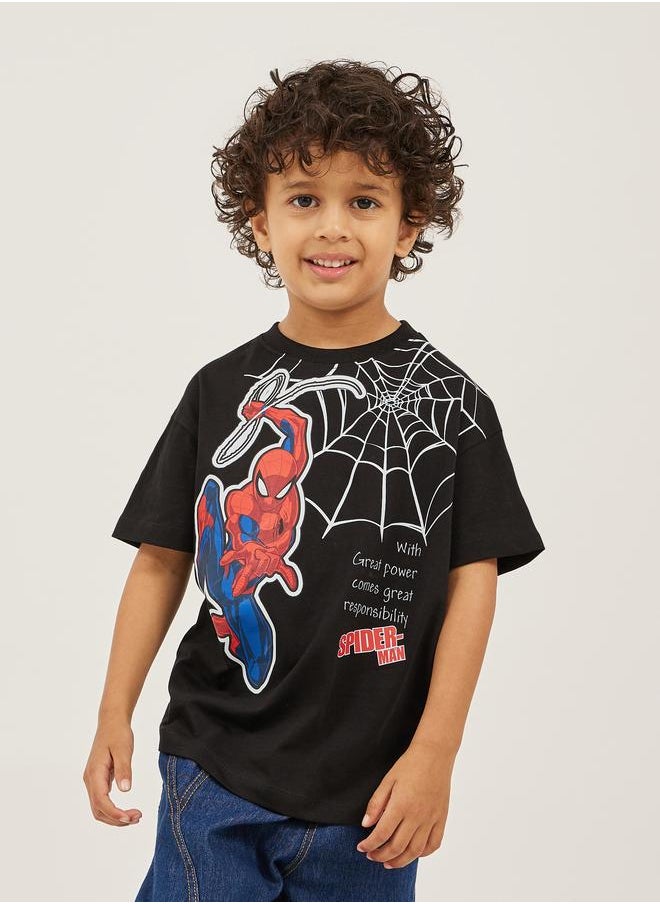 Styli Styli Spider Man Printed Short Sleeve Oversized T-Shirt  - Image 1