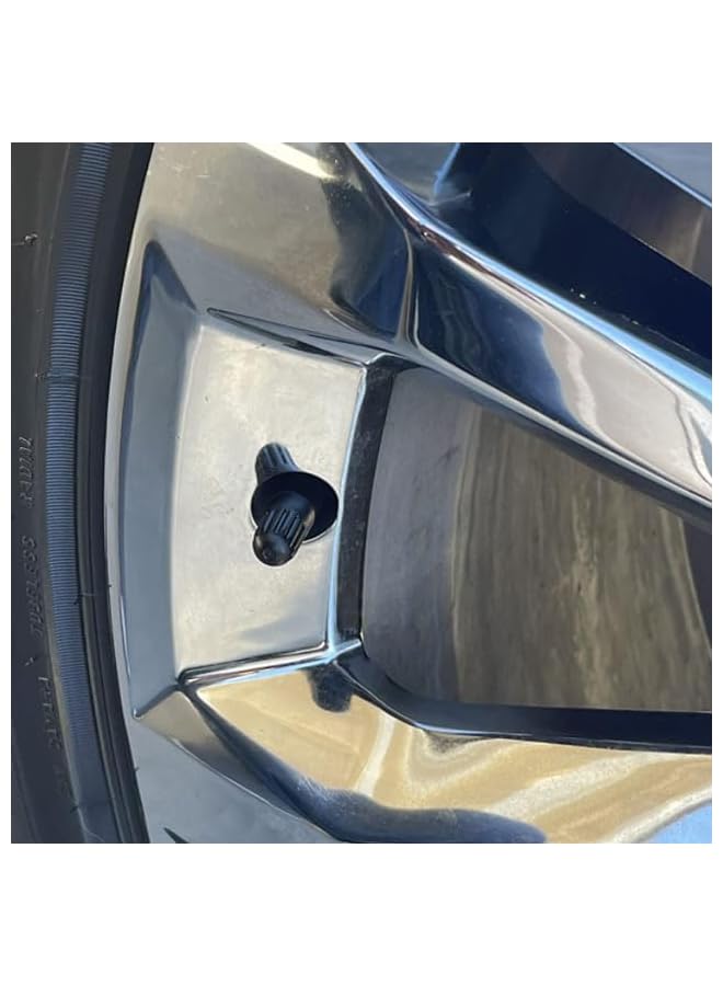 S-TOP 50 Pack TPMS Valve Stem Caps for TR20008, Black Plastic Long Tire Valve Stem Caps for TR20008 Rubber Valves with Rubber Gasket (50 Pcs) - Image 2