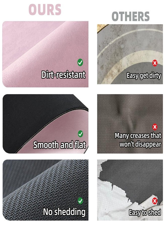 TYUU Pink Bath Mat, Bathroom Rugs Non Slip Washable Thin Absorbent Quick Dry Bath Mat Fits Under Door Bathroom Floor Mat Perfect for Bath, Shower, or Sink 16"x24" Pink - Image 5