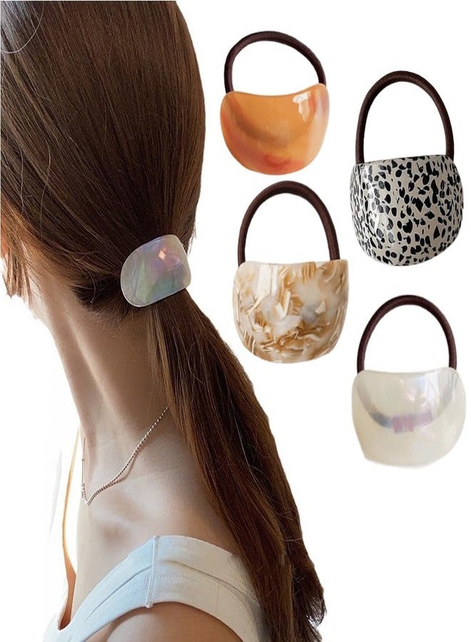 Melodio 4-Piece Hair Ties for Women, Elegant Curved Ponytail Hair Bands, Fashionable Hair Accessories - Image 1