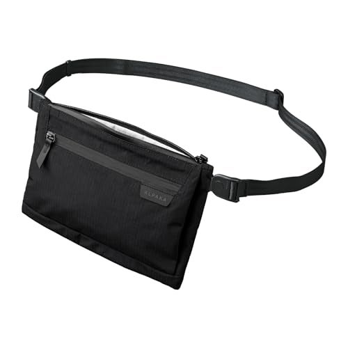 ALPAKA Zip Pouch Max V2 - Black Axoflux 210D Water Resistant Fabric, Weatherproof YKK Zippers,Front Zip Pocket, Compact Men Sling Bag - Passport Holder & Travel Wallet Pouch for Family Men - Image 1