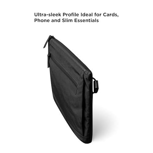 ALPAKA Zip Pouch Max V2 - Black Axoflux 210D Water Resistant Fabric, Weatherproof YKK Zippers,Front Zip Pocket, Compact Men Sling Bag - Passport Holder & Travel Wallet Pouch for Family Men - Image 4