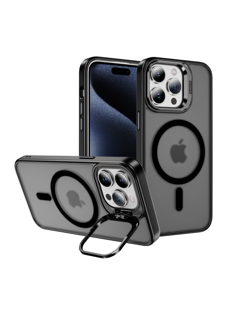 Captaintech iPhone 15 Pro Max MagSafe Case –Grade Protection with Hidden Kickstand & Anti-Scratch Back (Classic Series) - Image 1