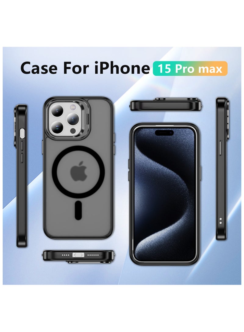 Captaintech iPhone 15 Pro Max MagSafe Case –Grade Protection with Hidden Kickstand & Anti-Scratch Back (Classic Series) - Image 2