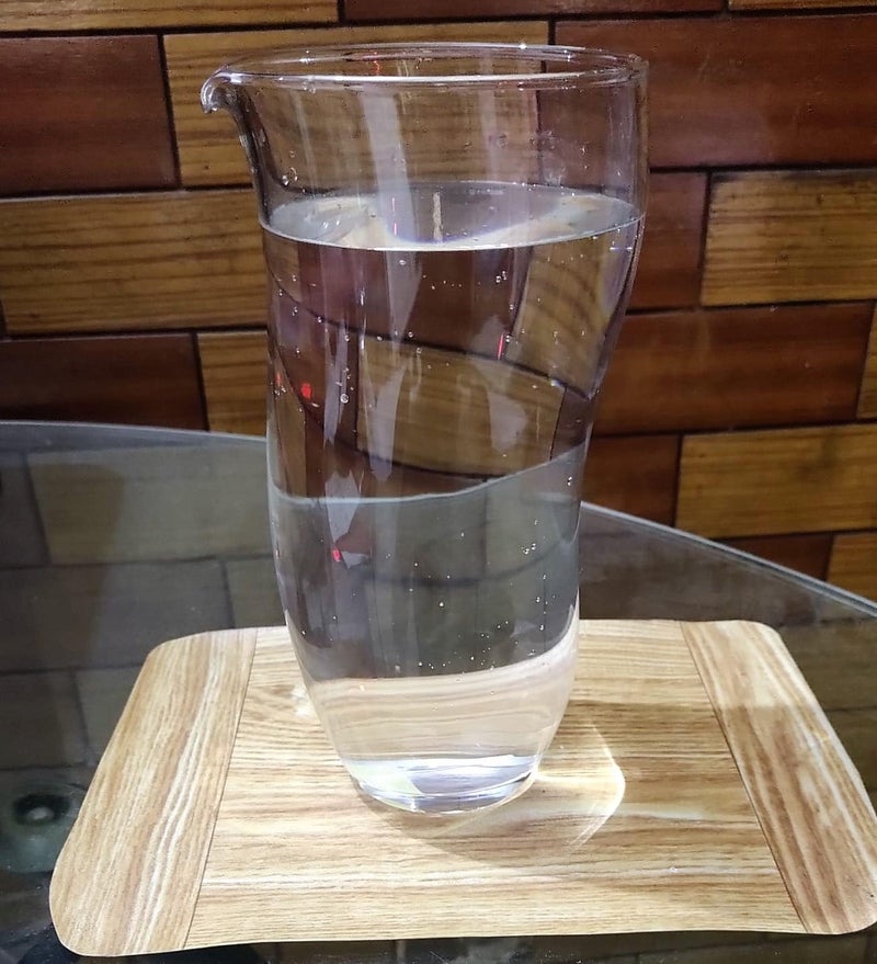 Curl Handle Less Glass Jug Pitcher 1000 ML Jug for Water & Bevarages Serving 1 Pc (Exclusive Curvy Shape )  - Image 3