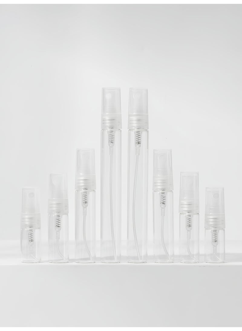 40 Pack Clear Glass Spray Bottles Set - 2ml, 3ml, 5ml, 10ml (10pcs Each) - Refillable Mini Fine Mist Sprayers for Perfume, Essential Oils, Travel & Cosmetics - Image 3