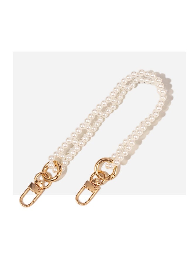 NIBEMINENT Super Cute Beaded Phone Charm – Trendy Phone Chain Wrist Strap, Shining Beads Chain Lanyard for Cell Phone