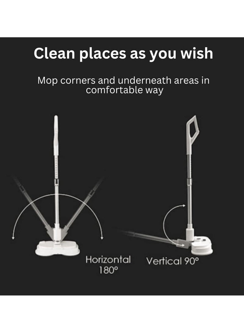 Ubot Mopa 680 Cordless Electric Spin Mop for Floor Cleaning with Sprayer and 300 ml Water Tank, Powerful Aircraft Polishing Machine for Hard Floor, Tile, Laminate and Ceramic.