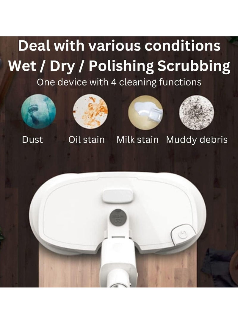 Ubot Mopa 680 Cordless Electric Spin Mop for Floor Cleaning with Sprayer and 300 ml Water Tank, Powerful Aircraft Polishing Machine for Hard Floor, Tile, Laminate and Ceramic.