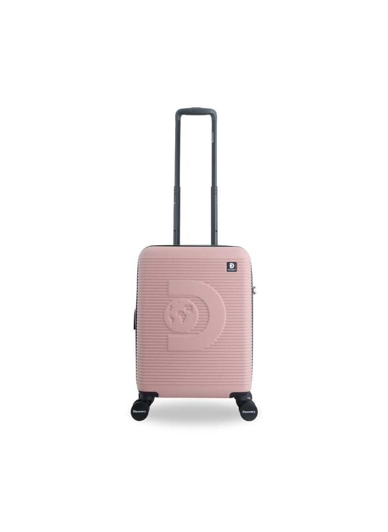 Discovery Discovery Eclipse ABS Hardside Carry-on Travel Buisness Luggage, Durable Lightweight 4 Double Wheel Trolley Bag, Extra Secure Combination Lock, Expandable 20" Suitcase, Small Cabin Trolley-Pink.  - Image 1