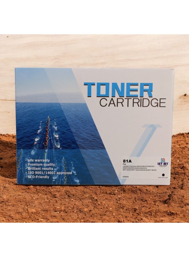 LET MY CF281A/ 81A Black Toner Cartridge Compatible Replacement for HP 81A CF281A 81X CF281X Toner Cartridge for HP Enterprise MFP M604 M605 M630h M630dn M630f M630z M606 M630 Printer - Image 1