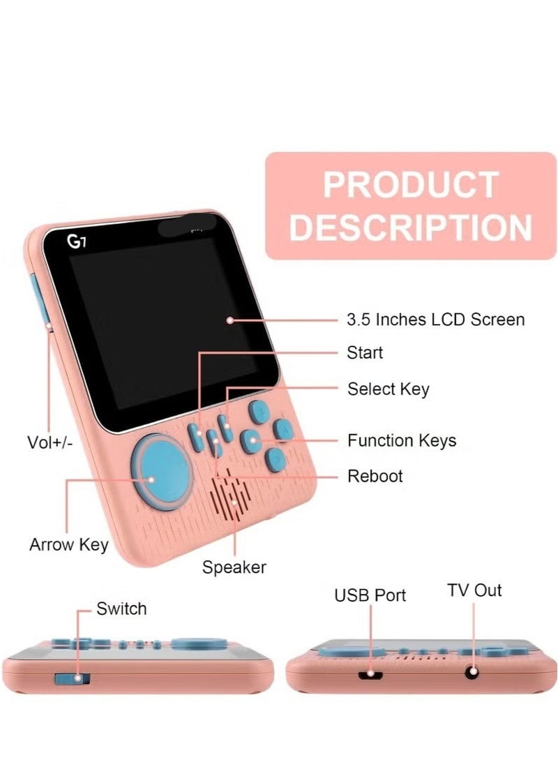 Retro Handheld  Game Console with 660 Classic Games, 3.5 Inch Color Screen 1200mAh Rechargeable Battery, Support Connecting TV - Image 3