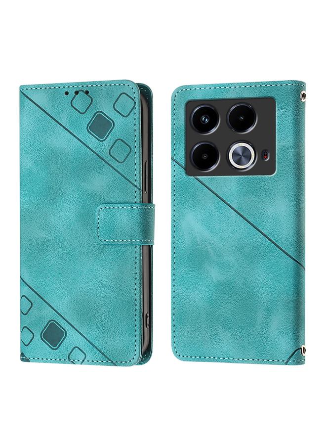 زبون جراب لهاتف Infinix Note 40 5G مصنوع من الجلد المنقوش - Image 2