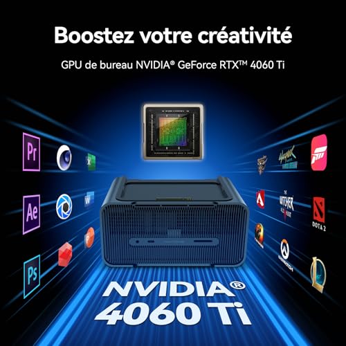 Khadas Mind Graphics Card RTX 4060 Ti Desktop GPU, 16GB GDDR6, External GPU Dock with Speakers for Laptop, Up to PCIe 4.0 x8,128 GT/s, HDMI 2.1a×2, USB4×1, Supports 4K & 8K Display via Thunderbolt 4/3 - Image 2