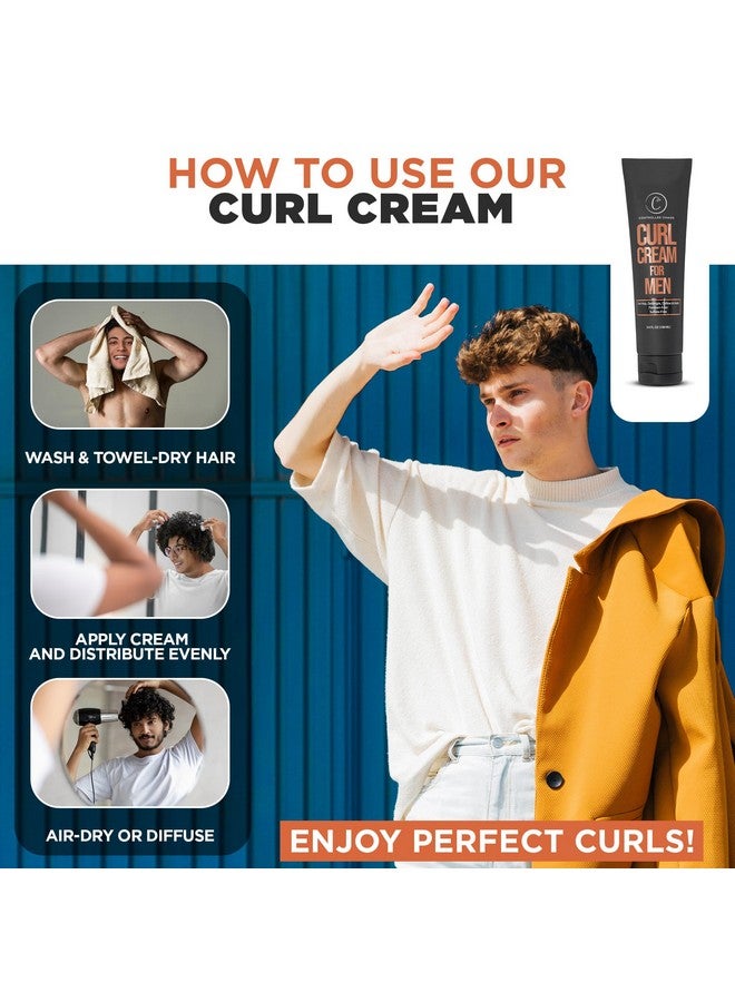 كنترولد كيوس كريم تجعيد الشعر للرجال من Controlled Chaos - كريم تصفيف الشعر للشعر المموج والمجعد مع زبدة الشيا وزيت الجوجوبا وزيت جوز الهند، يضيف نعومة، مضاد للتجعد، كريم تجعيد الشعر خالٍ من الكبريتات (3.4 أونصة) - Image 4