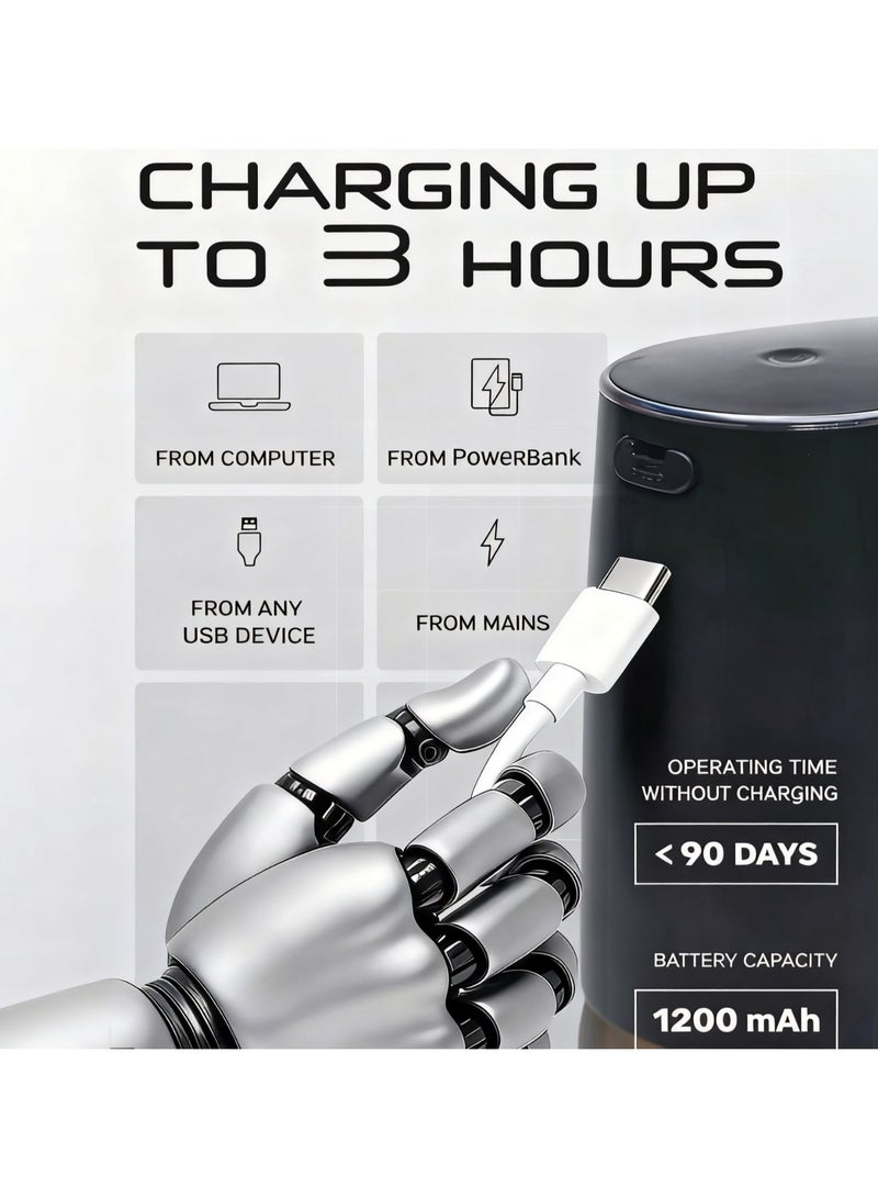 general USB Rechargeable Electric Soap Dispenser - 3-Gear Foam Adjustable Touchless Soap Dispenser for Kitchen Bathroom - Image 3