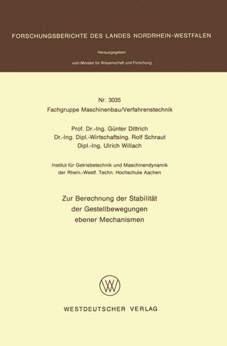 Zur Berechnung der Stabilität der Gestellbewegungen ebener Mechanismen - pzsku/Z5A4C8DAA3290D97E2322Z/45/1749041755/5772b3be-b533-46b3-aa05-33456f00650f