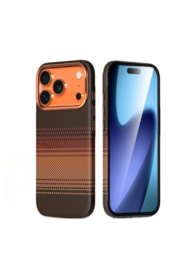 general Carbon Fiber Case Compatible with IPhone 17 Pro Max Cover with Invisible Magnetic, Ultra-thin Matte Anti Shock and Anti Fall Flip Cover for Wireless Charging - Image 1