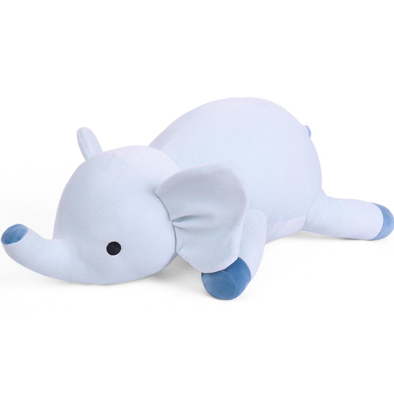 WeBingo Weighted Elephant Stuffed Animals 24", 4.2 Pounds Blue Weighted Plush for Kids Adults Boys Girl, Cute Plushies Soft Pillow Toy for Christmas, Valentine's, Birthday Gifts - Image 1