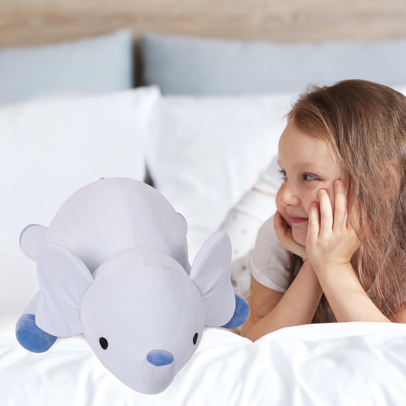 WeBingo Weighted Elephant Stuffed Animals 24", 4.2 Pounds Blue Weighted Plush for Kids Adults Boys Girl, Cute Plushies Soft Pillow Toy for Christmas, Valentine's, Birthday Gifts - Image 5