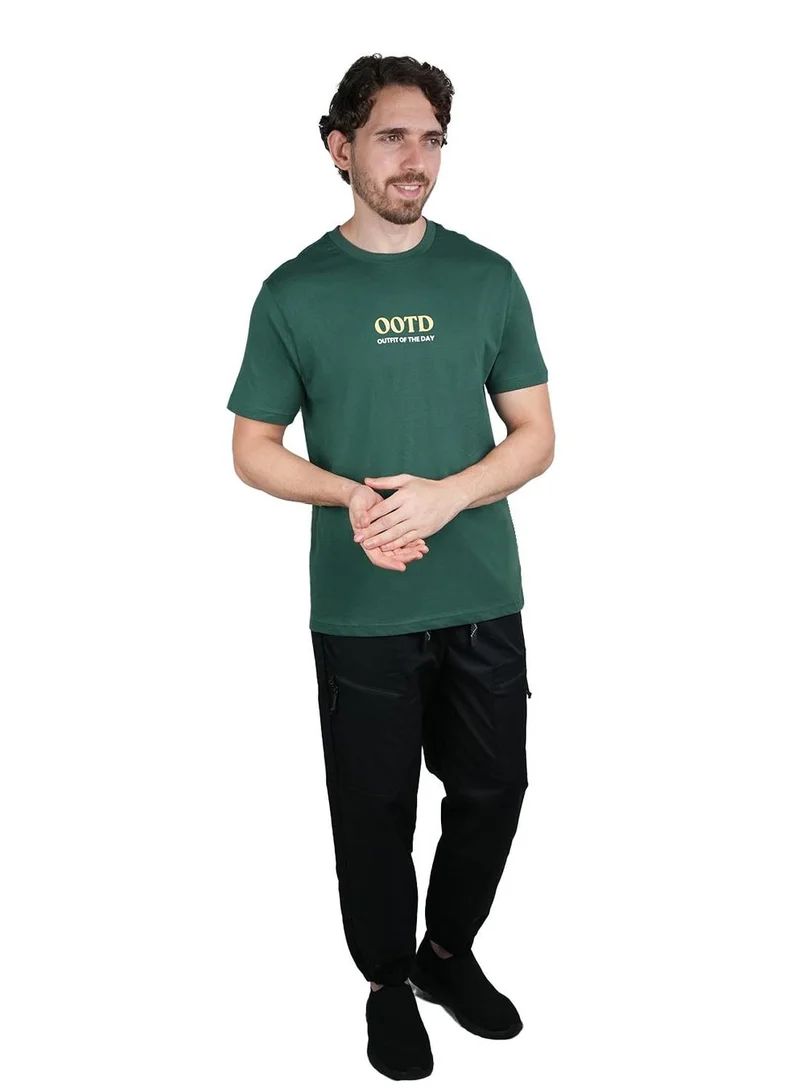 GIORDANO Men's Slim Fit Cotton Jersey Message Print Tee