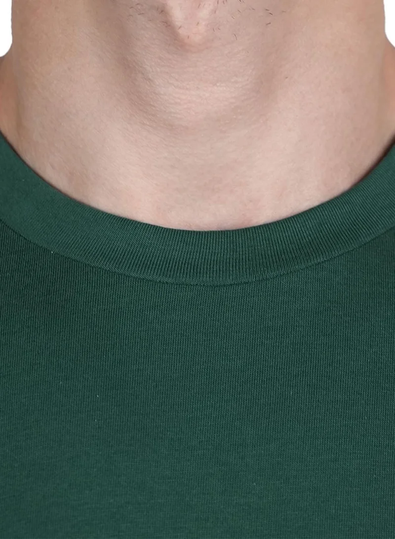 GIORDANO  Men's Slim Fit Cotton Jersey Message Print Tee for Men | Best Price UAE