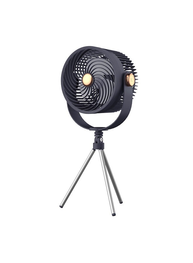ET-LIFE Fan, Portable Rechargeable Air Circulator Fan with Tripod Stand BG-F6S Blue  - Image 1