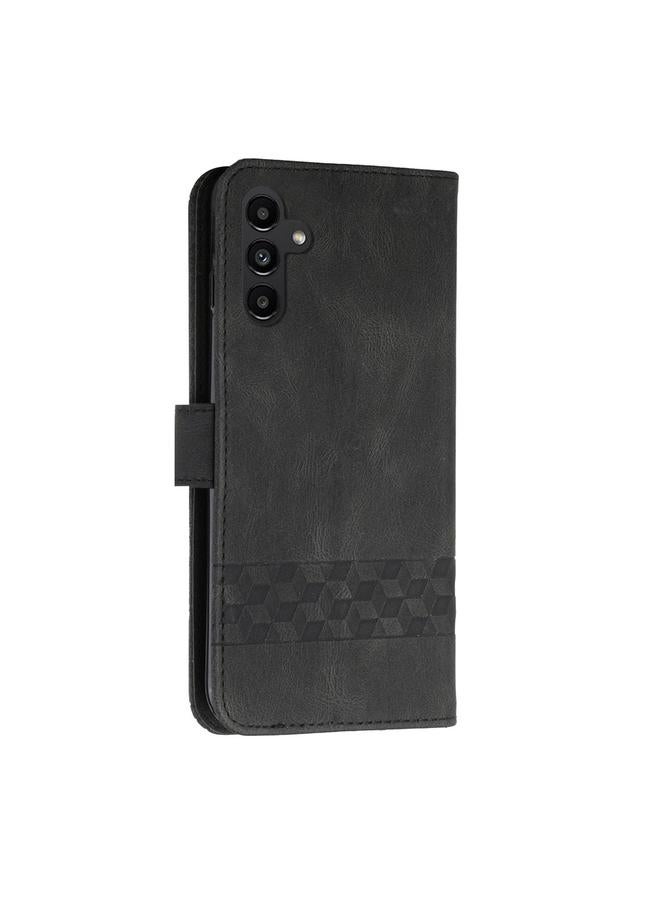 اس-توب جراب لهاتف Samsung Galaxy A54 5G جراب هاتف جلدي قابل للطي بملمس مكعب - Image 3