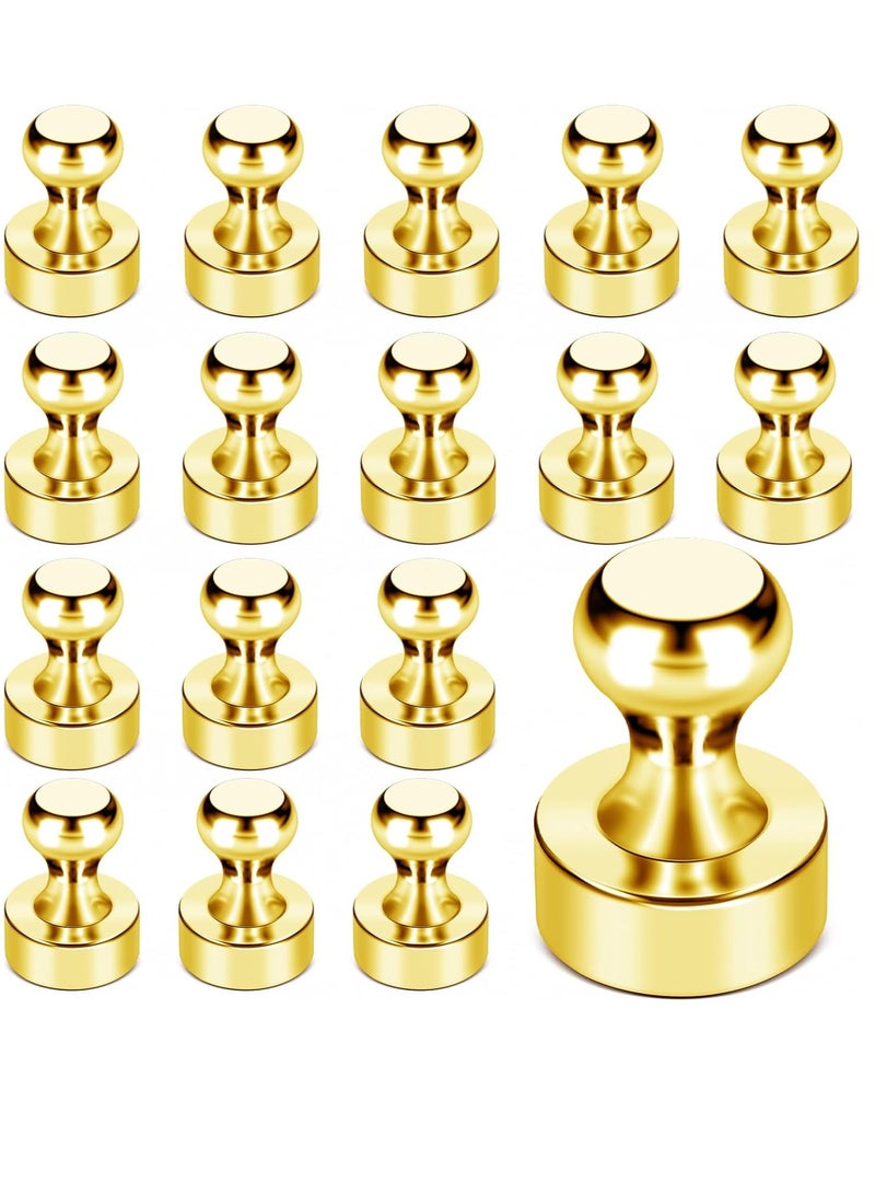 general Fridge Magnets, 18Pcs Refrigerator Magnets Strong Fridge Magnets for Whiteboard, Small Magnets Gold Magnets for Kitchen Accessories,Office Aaccessories,Fridge Accessories, Decorative Magnets - Image 1