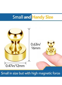 General Fridge Magnets, 18Pcs Refrigerator Magnets Strong Fridge Magnets for Whiteboard, Small Magnets Gold Magnets for Kitchen Accessories,Office Aaccessories,Fridge Accessories, Decorative Magnets  - Image 2