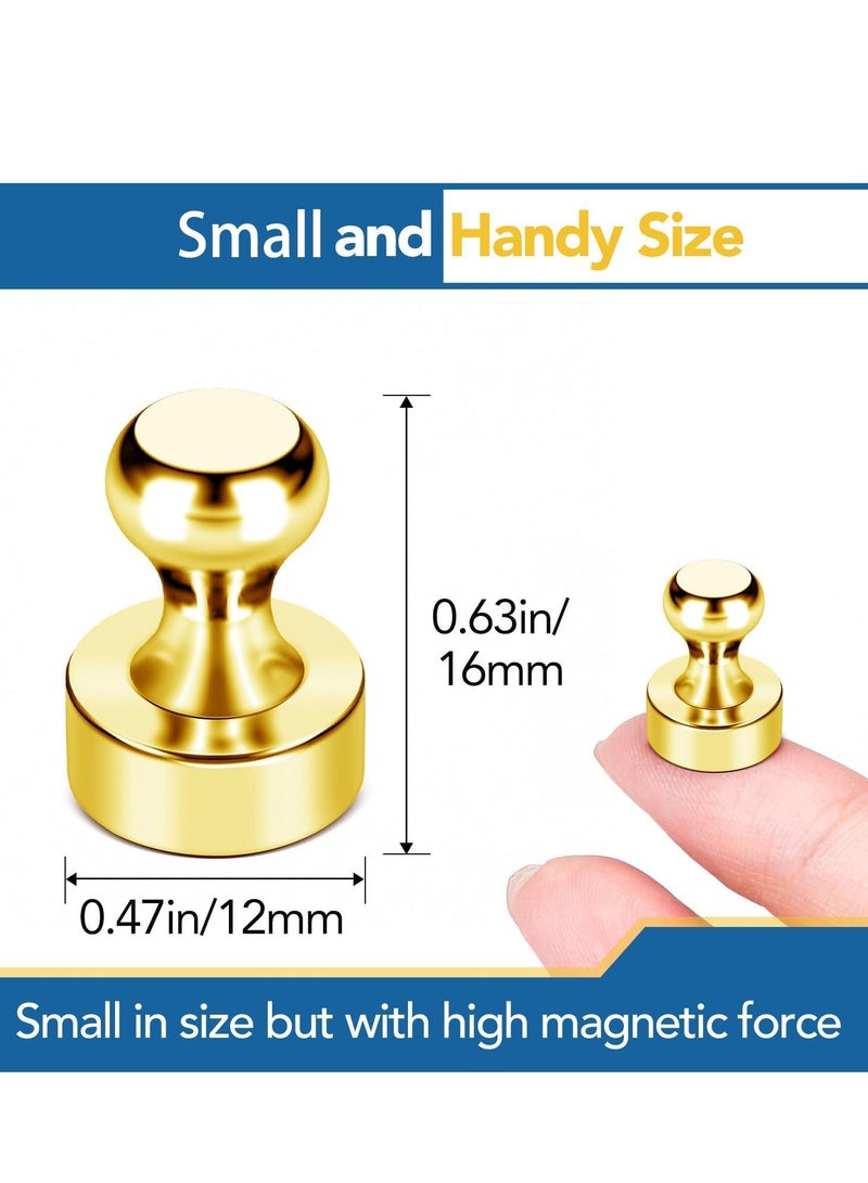 general Fridge Magnets, 18Pcs Refrigerator Magnets Strong Fridge Magnets for Whiteboard, Small Magnets Gold Magnets for Kitchen Accessories,Office Aaccessories,Fridge Accessories, Decorative Magnets - Image 2