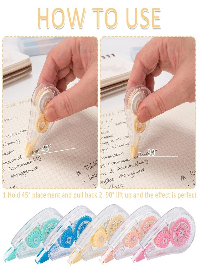 Huiruso 10 Pack White Out Correction Tape, Colorful Mini Whiteout Tape for School Office Supplies, Fast Clean Applicator for Instant Corrections(0.2 X 196.85 Inch) - Image 4
