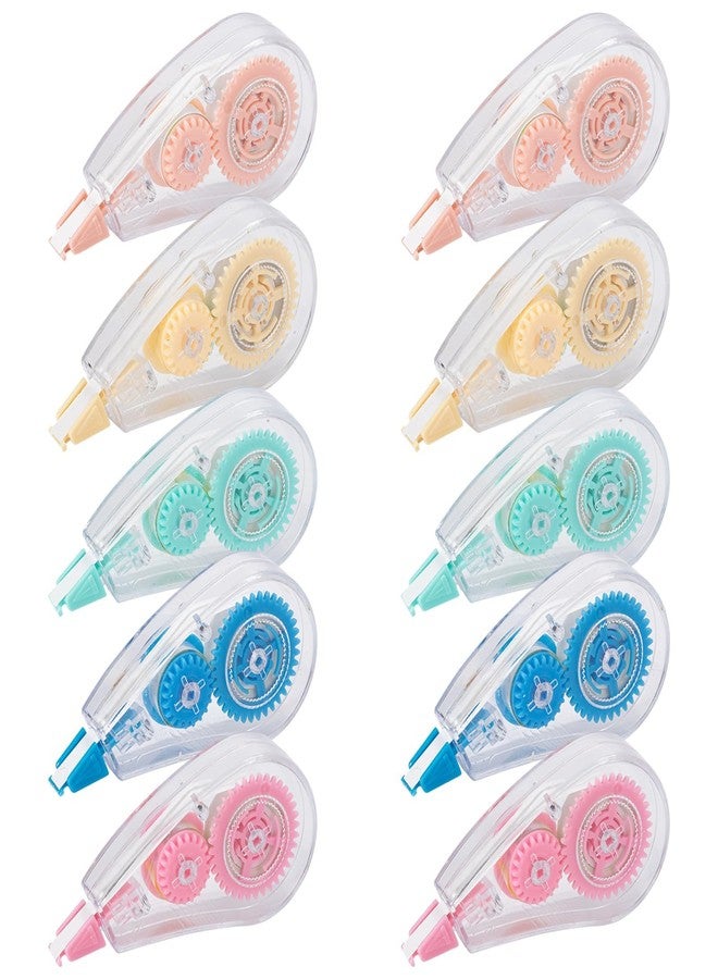 Huiruso 10 Pack White Out Correction Tape, Colorful Mini Whiteout Tape for School Office Supplies, Fast Clean Applicator for Instant Corrections(0.2 X 196.85 Inch) - Image 1