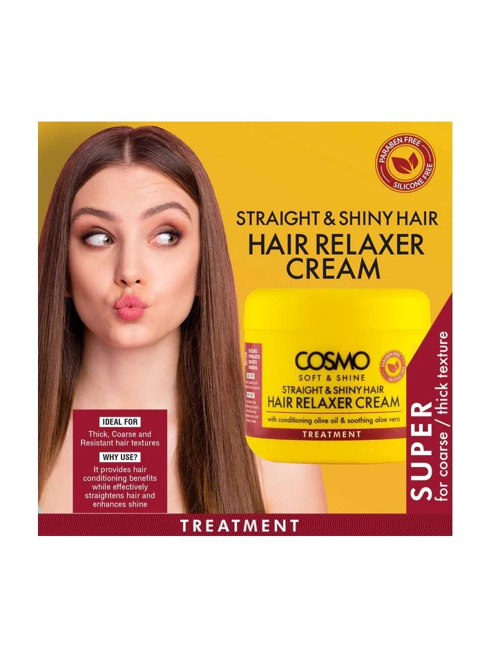 COSMO Cosmo Olive Oil & Aloe Vera Hair Straightening Cream, 300g  - Image 2